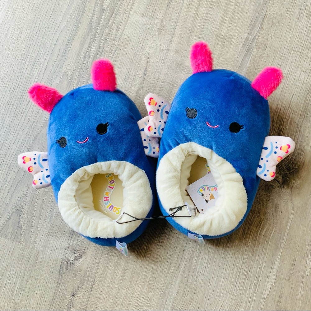 NWT📚 Squishmallows Butterfly Slippers Big Girl 4/5